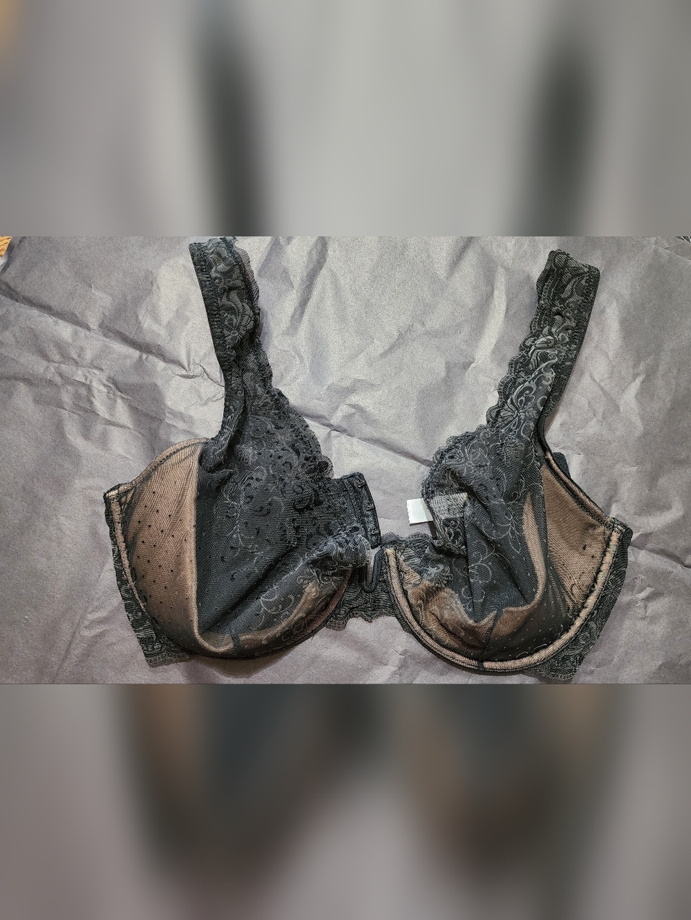 Adore Me Black Lace Demi Underwire Bra